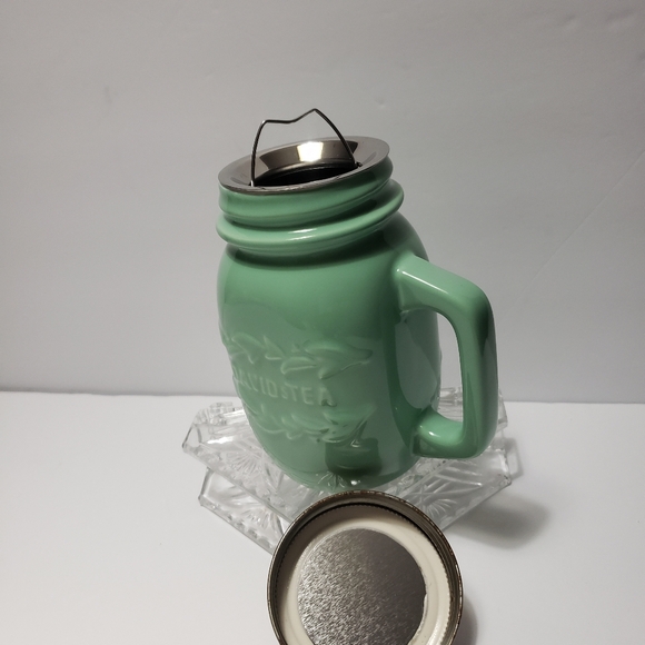 DAVID's TEA Mason Jar Style Mug With Lid & Infuser - Picture 2 of 7